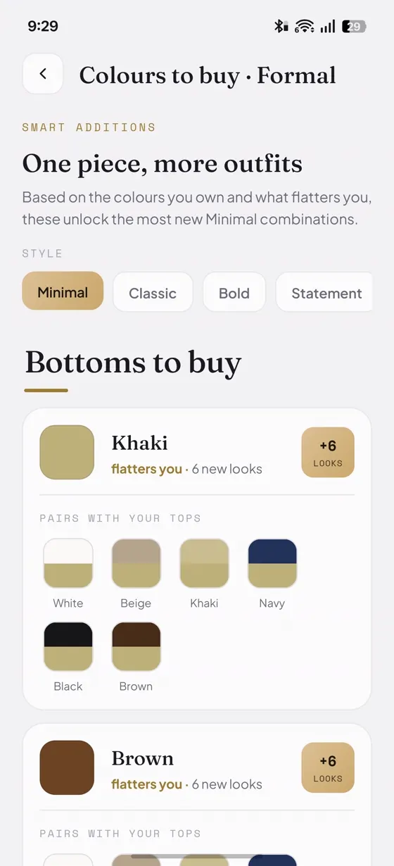 ColorCloset what to buy