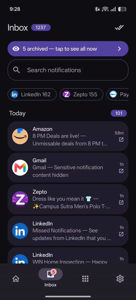 Digest inbox